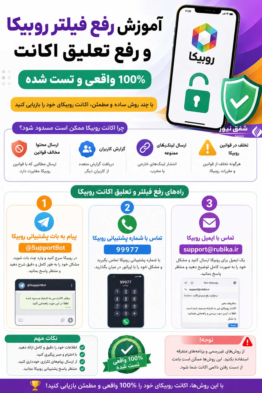 آموزش رفع فیلتر روبیکا