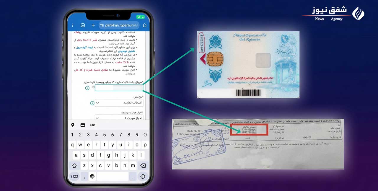 ورود اطلاعات شناسایی و شروع احراز هویت