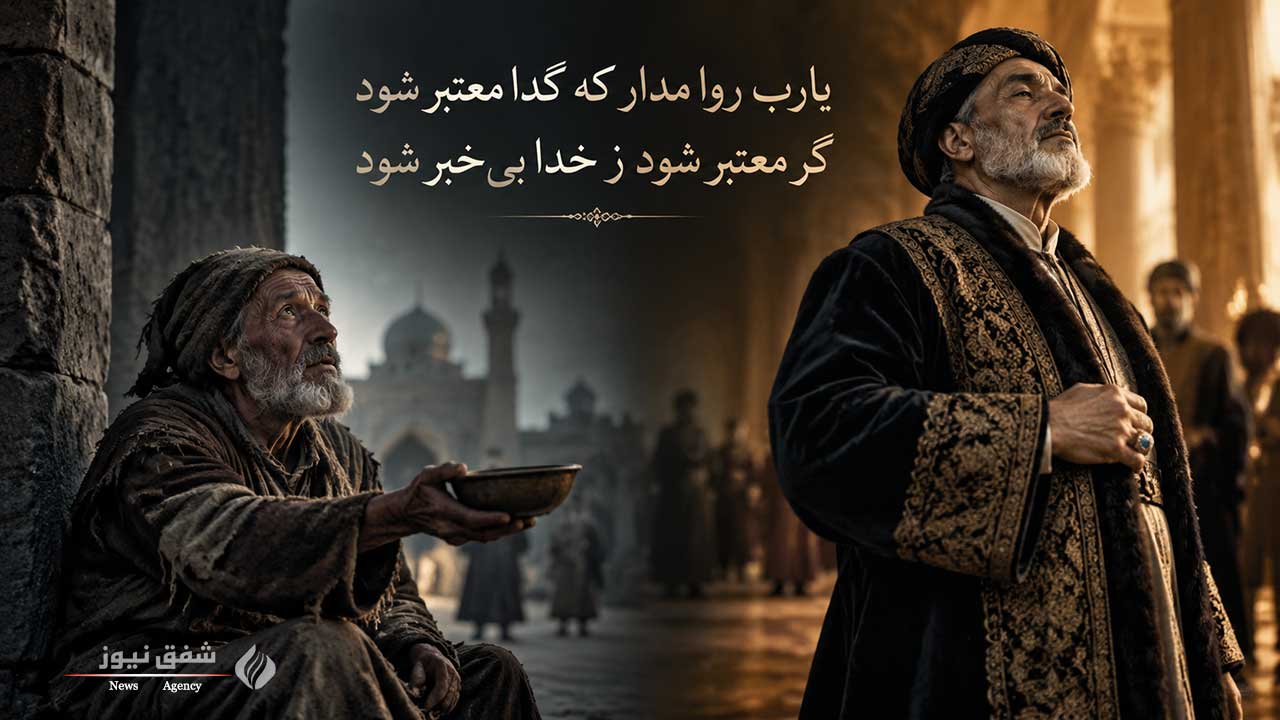 یا رب مباد آن که گدا معتبر شود