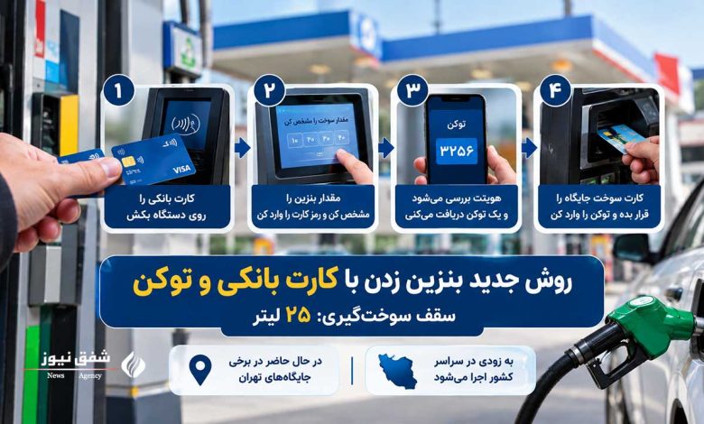 روش جدید بنزین زدن با کارت بانکی و توکن